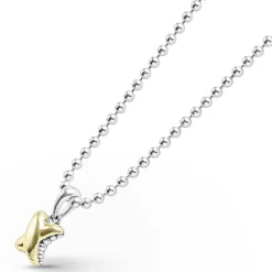 Store Two-Tone X Pendant Necklace Two-Tone