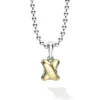 Clearance Two-Tone X Pendant Necklace Pendant Necklaces