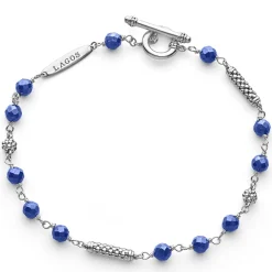 Clearance Ultramarine Beaded Bracelet Silver