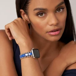 Hot Ultramarine Ceramic And Stainless Steel Watch Bracelet-38-45Mm Watch Bands