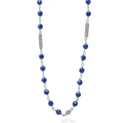 Sale Ultramarine Ceramic Beaded Necklace Gemstones
