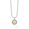 Discount V Initial Charm Necklace Two-Tone
