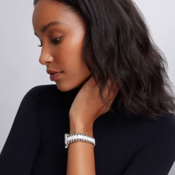 Clearance White Ceramic And Stainless Steel Watch Bracelet-38-45Mm Watch Bracelets