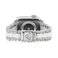 Fashion White Ceramic And Stainless Steel Watch Bracelet-38-45Mm Watch Bands