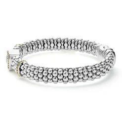 Shop White Topaz Caviar Bracelet | 9Mm Gemstones