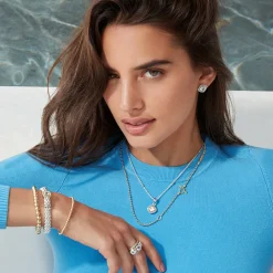 Shop White Topaz Caviar Bracelet | 9Mm Gemstones