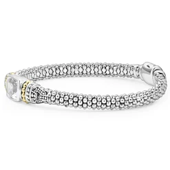 Outlet White Topaz Caviar Bracelet | 6Mm Gemstones