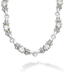 Sale White Topaz Caviar Necklace Gemstones