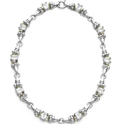 Sale White Topaz Caviar Necklace Gemstones