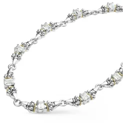 Sale White Topaz Caviar Necklace Gemstones
