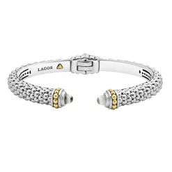 Sale White Topaz Cuff Bracelet | 8Mm Gemstones