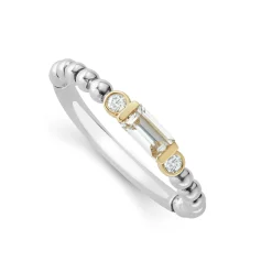 Fashion White Topaz Stacking Ring With Diamonds Gemstones