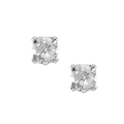 New White Topaz Stud Earrings Gemstones