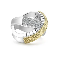 Online X Caviar Diamond Ring Two-Tone