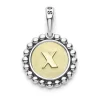 New X Initial Charm Two-Tone