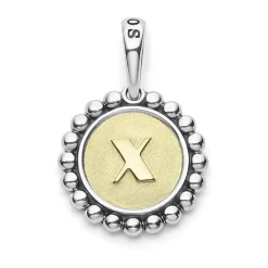 New X Initial Charm Two-Tone