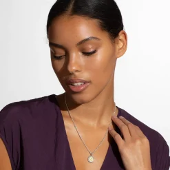 Fashion Z Initial Charm Two-Tone